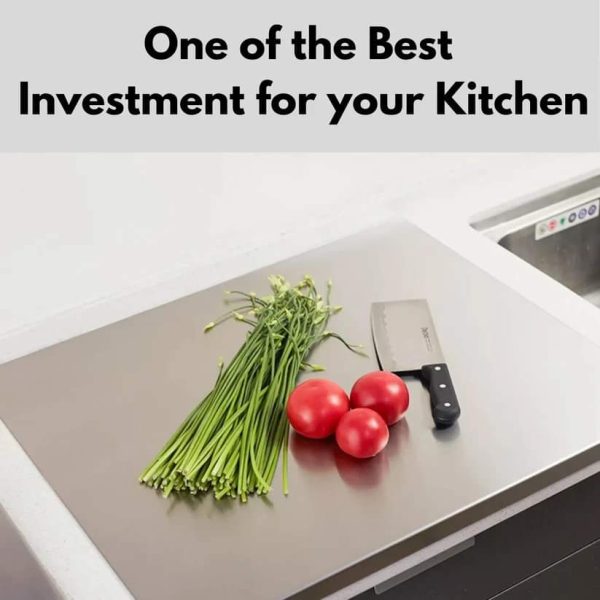Stainless Steel Cutting Board! 🔪✨ Durable, Hygienic, And Easy To Clean—perfect For All Your Chopping Needs. A Must-have For Any Chef! – Size: 41x33cm
